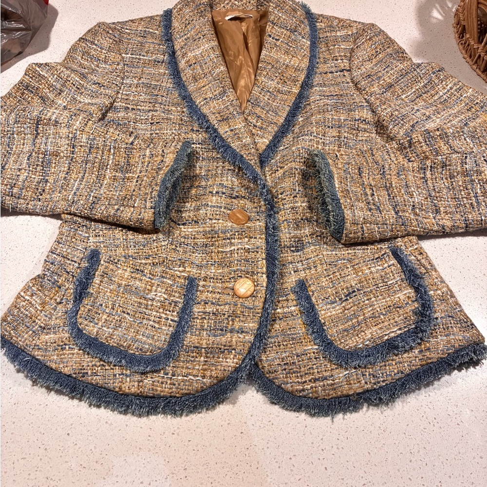 Tweed jacket Cache Chanel vibes Zara Lioness medium - Picture 8 of 13